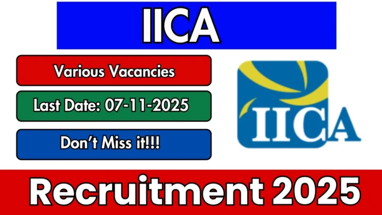 IICA Head Recruitment 2025 - Apply Offline by Nov 07